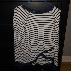 Blue and white sweater